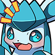 A blue creature with wide, sparkling eyes and an open-mouthed, excited expression with yellow exclamation marks above its ...
