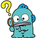 A cartoon blue fish holds a magnifying glass and looks confused with a large yellow question mark above its head.