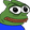 Frog character with large, wide eyes and a slight smirk staring directly forward.