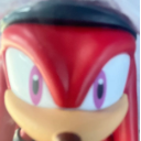 Knuckles the Echidna with a serious, suspicious expression looking directly forward.