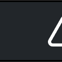 Triangle shape outlined in white on a dark gray background.