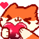 FoxyLove custom emote from Vyxies TreeHouse 🦊🍃
