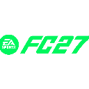 FC27 text rendered in a neon green pixelated font on a black background.