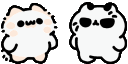 A small white creature with a simple face rapidly extending its arm to punch.