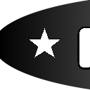 Star icon centered against a dark, gradient background.