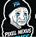 A crying wojak character wearing a black beanie and hoodie with blue tears streaming down its face.
