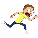 Morty_RUN animated GIF emoji - Chill out here