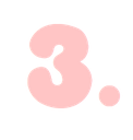 Number eight in pink with a period next to it.