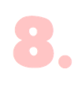Number eight in pink with a period next to it.