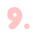 Number nine in a rounded pink font against a black background.
