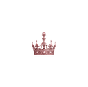Crown rendered in a pixel art style with a soft pink color palette.