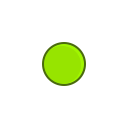 Green circle on a black background.