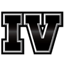 Roman numeral IV in a metallic, bold font against a black background.