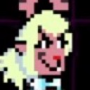 Reindeer character with blonde hair and a mischievous, wide-eyed grin.