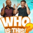 Two men looking confused while pointing at their heads with the text Who Is This below them.