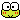 A pixelated yellow frog face with red blush marks winks one eye.