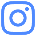 A blue square icon with a circle in the center and a small dot in the upper right corner.