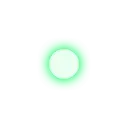 A glowing green circle with a bright white center.