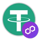 A white letter T centered in a green circle with a small purple hexagon icon overlapping the bottom right corner.