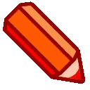 A series of orange pencils rotating in different angles.