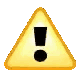 A yellow triangle warning sign with a black exclamation mark rotating repeatedly.