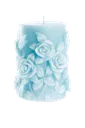 LightBlueRoseCandle