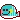 Two blue pixelated creatures with one looking happy and the other looking mischievous with a sparkling effect above its head.