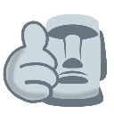 moyai_thumbsup custom emote from ANAK LANGIT | Gaming ● Chill ● Fun ● Chatting ● Voice ● Community