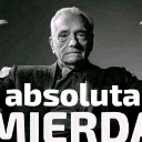 Martin Scorsese looking serious with the bold white text absoluta MIERDA overlaid on the image.