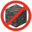 Block with a red prohibition sign overlaid on top.