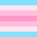 Transgender pride flag with horizontal stripes of light blue, pink, and white.