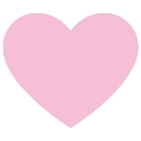 Pink heart shape icon.