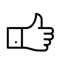 A hand giving a thumbs-up gesture that gains blue energy lines and sparks, indicating increasing excitement.