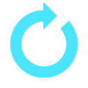 Four blue arrows arranged in a circle pointing in a clockwise direction.