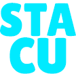 Text reading STA CU in bright cyan letters against a solid black background.