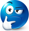 blueEmojiThinking Discord sticker | Cosmos Exch