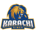 A stylized lion mascot with a golden mane and blue background roaring with text below.