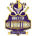 A purple and gold shield logo featuring a knight's helmet and the text Quetta Gladiators.
