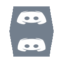 A 3D cube rotates in space showing a white mascot logo on each of its gray faces.