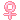 Two pink pixelated Venus gender symbols side by side.