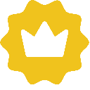A stylized golden crown icon with sharp points.