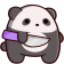 A round, cute bear holding a kitchen knife with a neutral expression.