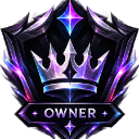 Crown resting on a dark shield with the word OWNER written on a banner below.