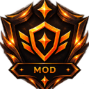 A golden shield badge with a star icon and the text MOD, rendered in a 3D style against a dark background.