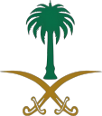A green palm tree positioned above two crossed gold swords on a black background.