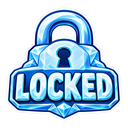 A 3D blue crystalline padlock with the word LOCKED written across the front.
