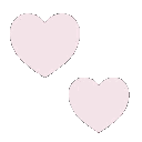 Four light pink heart shapes arranged in a cluster.