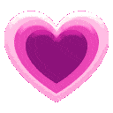 Heart icon with layered pink and purple glossy gradients.