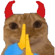 evilcat animated Discord emote - Spent