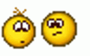 Yellow cartoon face getting hit on the head by a hand.